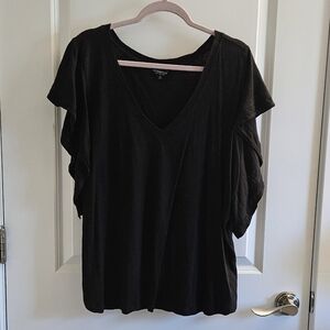 Liverpool Black V-Neck Blouse